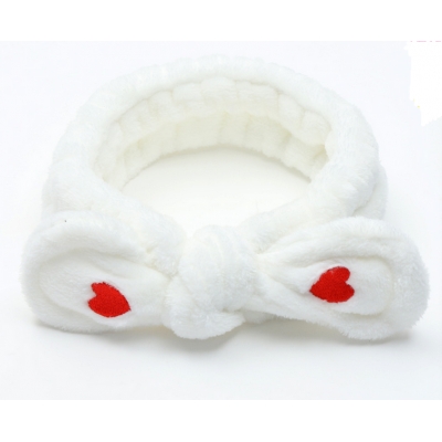 Lady love bow wash face make up headband for girl